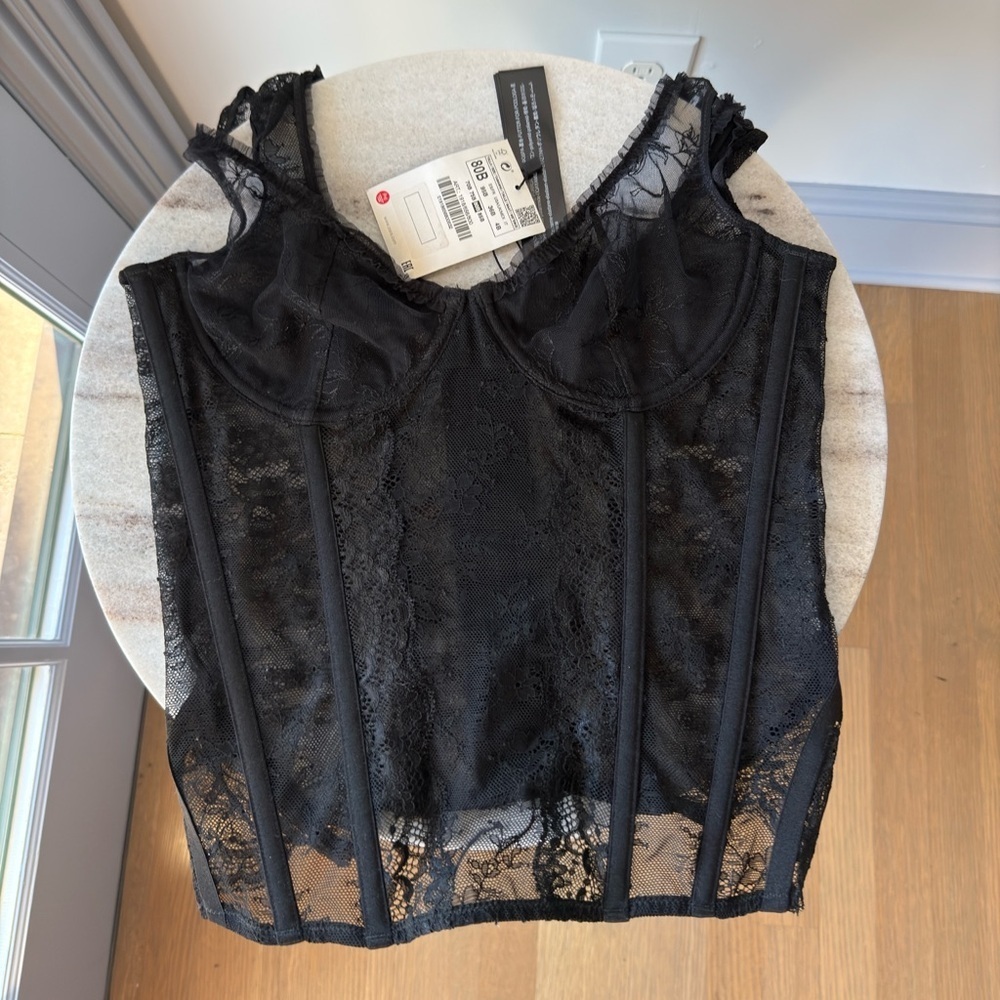 ZARA LACE CORSET LIMITED EDITION BLACK - Picture 4 of 7
